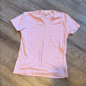 Diesel Light Pink/lilac Short Sleeve V-Neck Tee